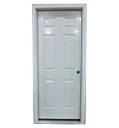 36" 6-Panel Steel Entry Door