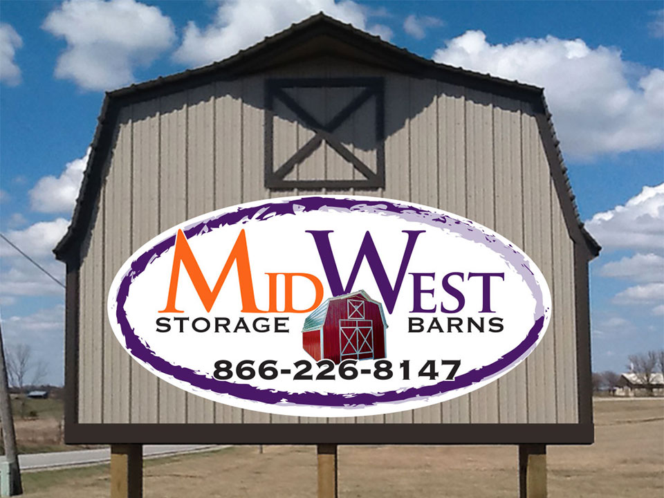 MidWest Storage Barns Hwy Sign